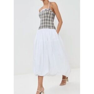Pfeiffer Checked Bustier Midi-Dress